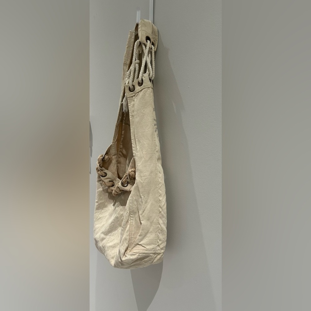 We The Free- Sailcloth Carrier Delivery Bag in Cream and Green - Picture 5 of 14